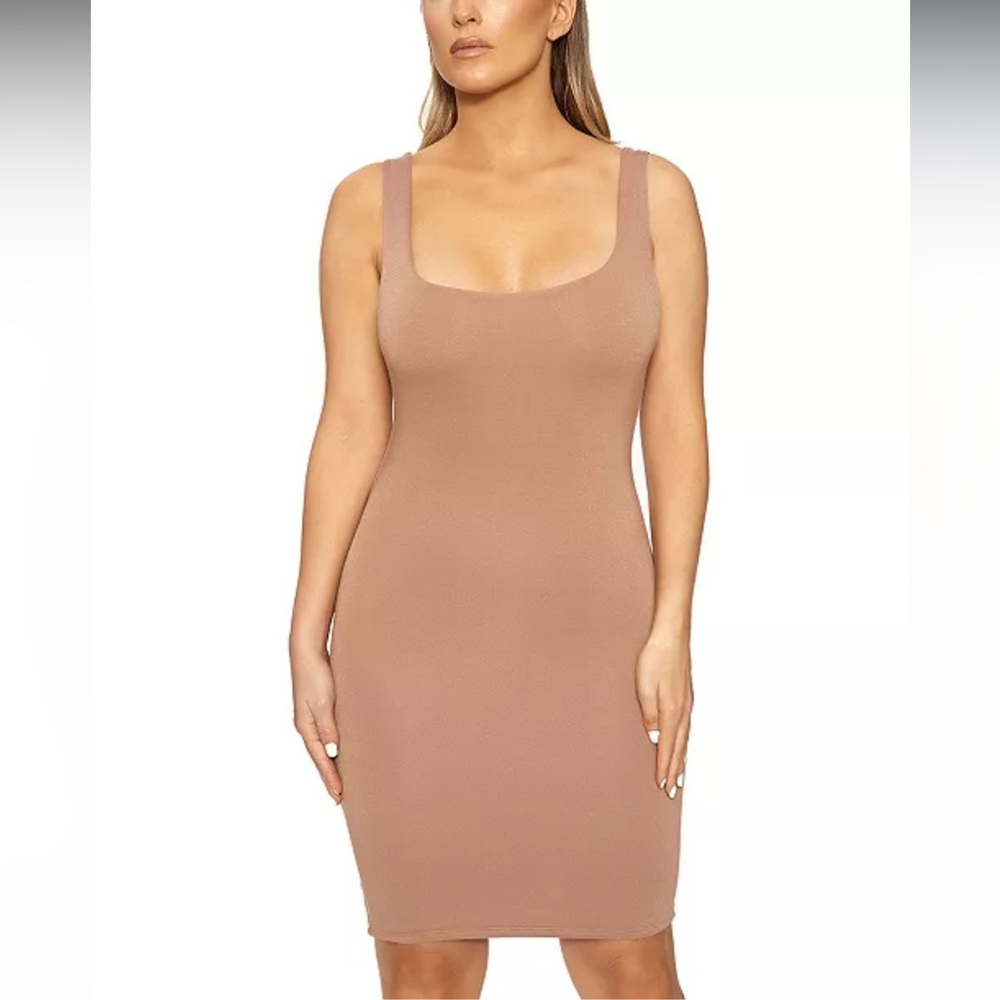 Naked Wardrobe NW Tan Tank Mini Dress size small new without tags ✨